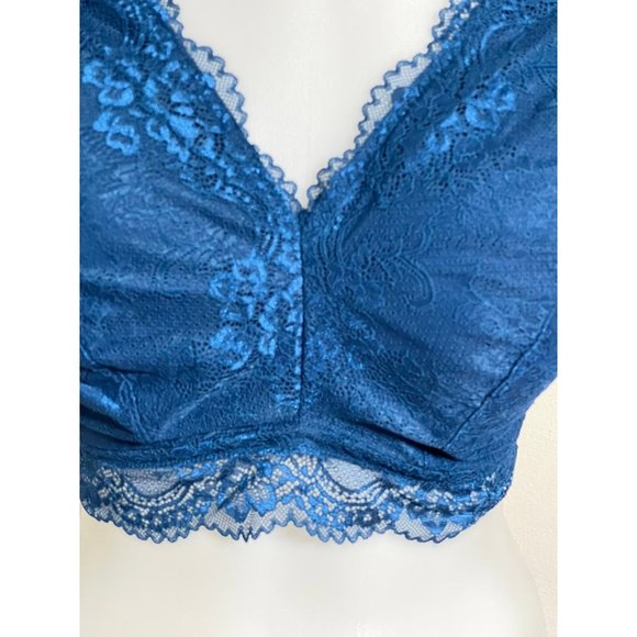 NWOT.Secret treasures.Women lace bra,‎ blue color size 1X - Picture 3 of 12